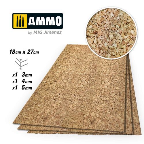 Ammo AMIG8846 CREATE CORK Thick Grain Mix (3mm, 4mm and 5mm) – 1 pc each size