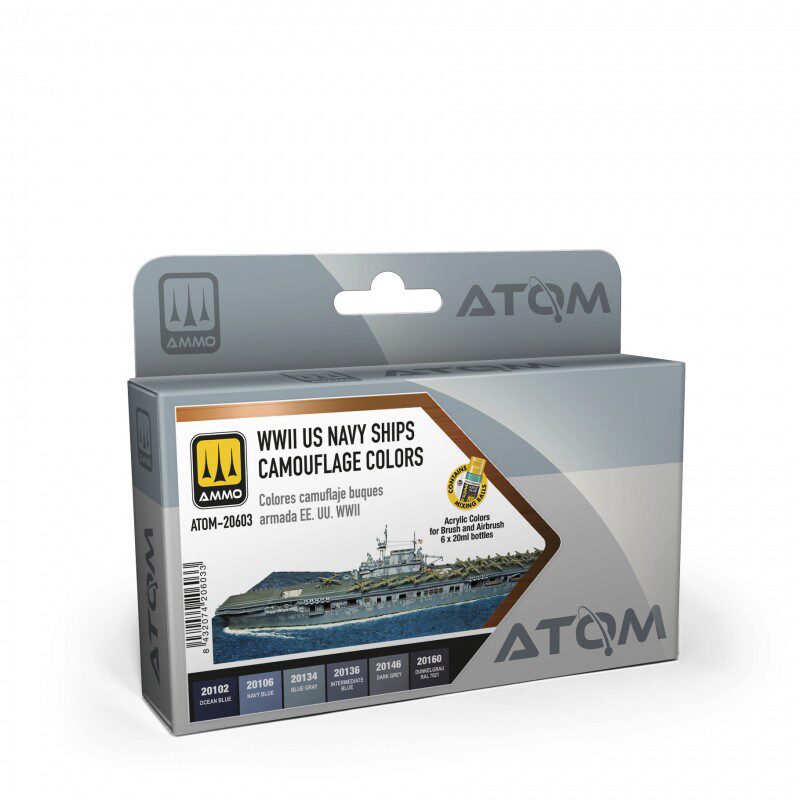Ammo ATOM-20603 ATOM WWII US Navy Ships Camouflage colors Set 6tlg