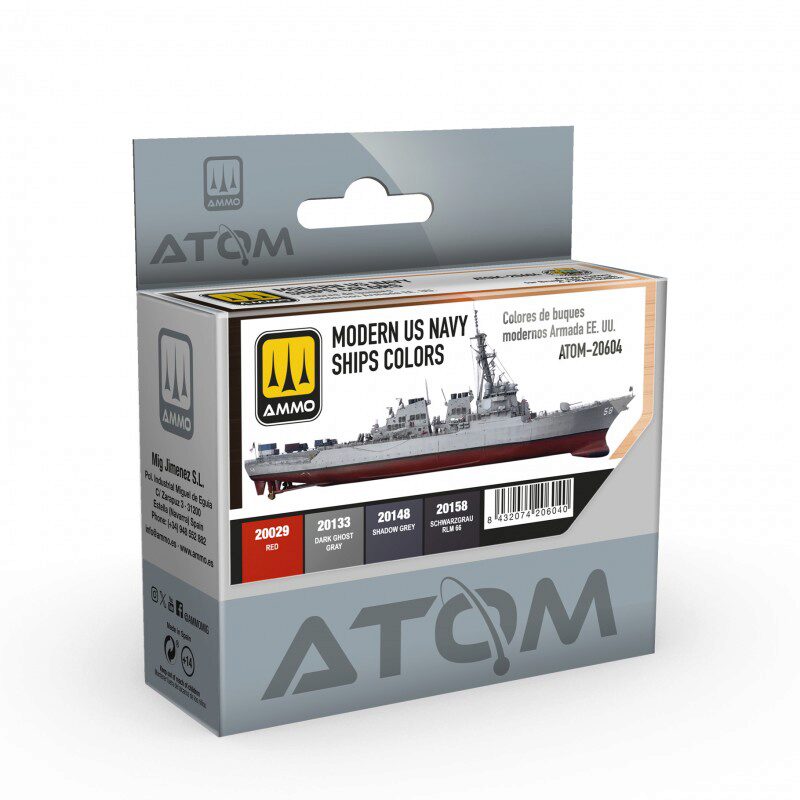 Ammo ATOM-20604 ATOM Modern US Navy Ships colors Set 4tlg