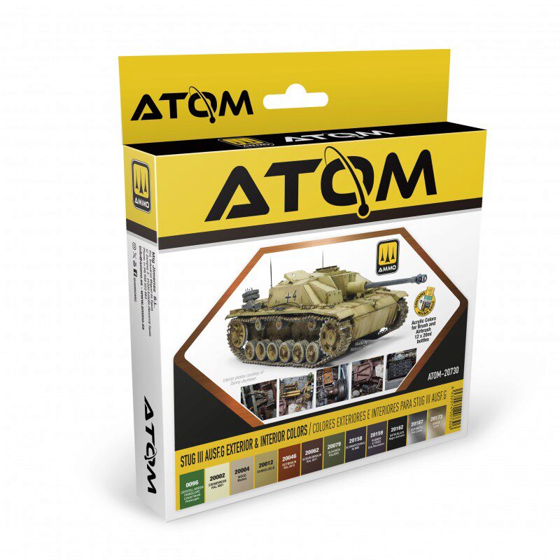 Ammo ATOM-20730 ATOM STUG III Ausf.G Exterior & Interior Colors Set 12tlg