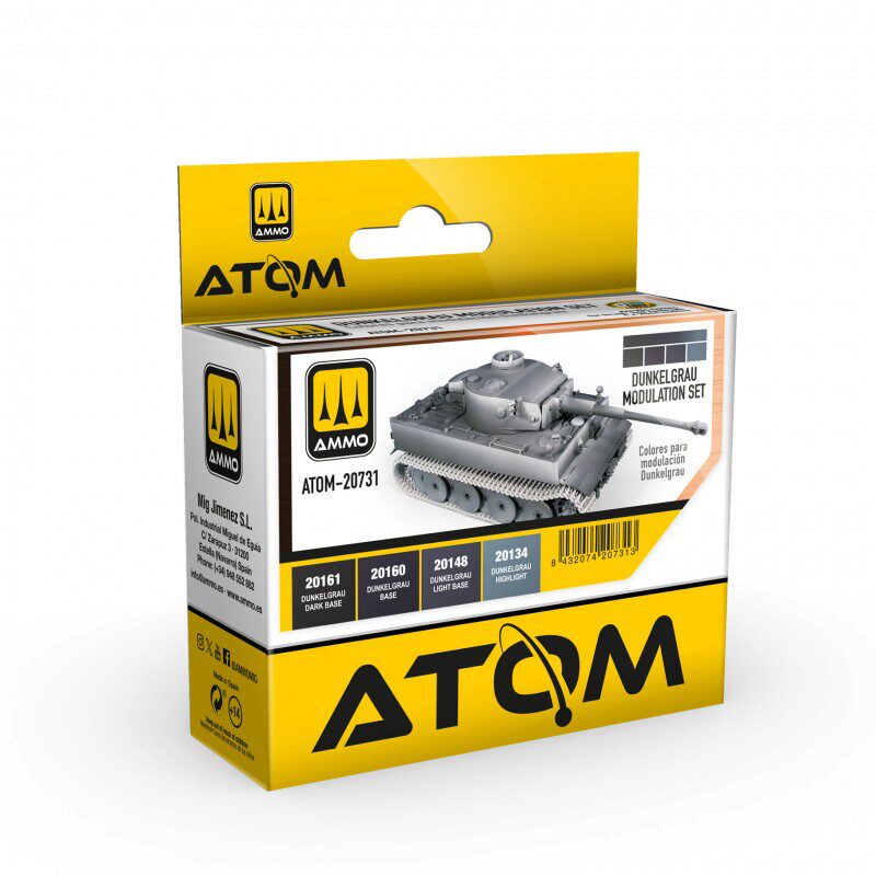 Ammo ATOM-20731 ATOM Dunkelgrau Modulation Set 4tlg