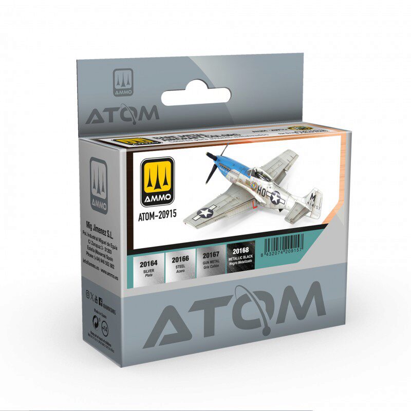 Ammo ATOM-20915 ATOM Bare Metal Aircraft Colors Set  4tlg