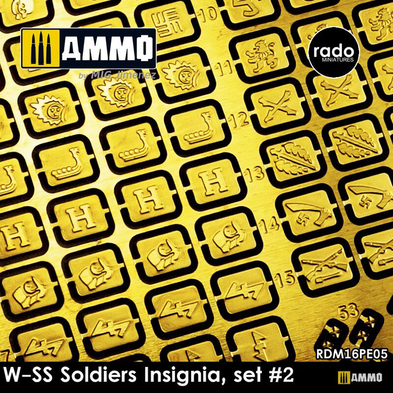 Rado Miniatures RDM16PE05 1/16 W-SS Soldiers Insignia, set 2 