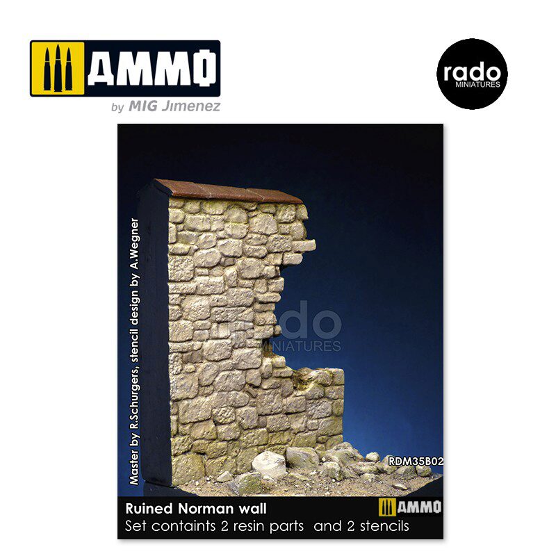Rado Miniatures RDM35B02 Norman stonewall ruin, Normandy 1944 