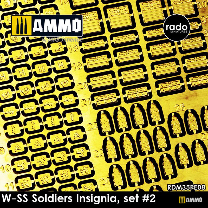 Rado Miniatures RDM35PE08 1/35 W-SS Soldiers Insignia, set 2 