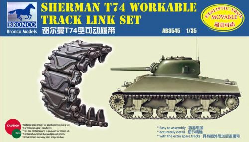 Bronco Models AB3545 Sherman T74 Workable Track Link Set