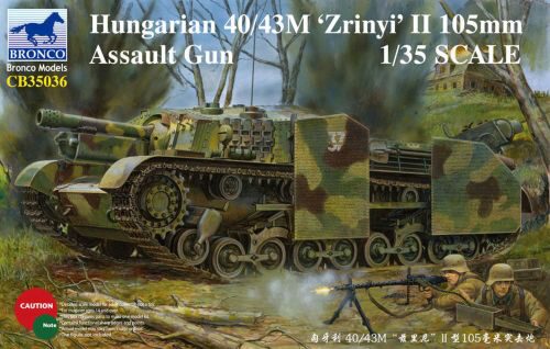 Bronco Models CB35036 Hungarian 40/43M Zrinyi II 105mm Assault Gun