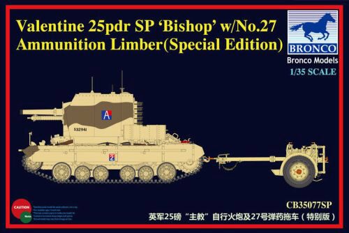 Bronco Models CB35077SP Valentine SPG Bishop w/No.27 Limber