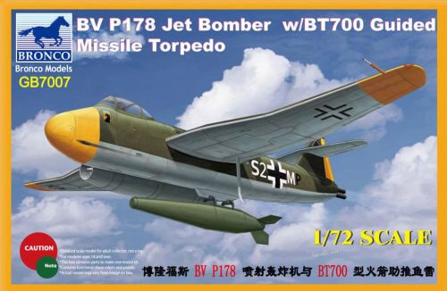 Bronco Models GB7007 Blohm & Voss BV P178 Jet Bomber w/BT700 Guided Missile Torpedo
