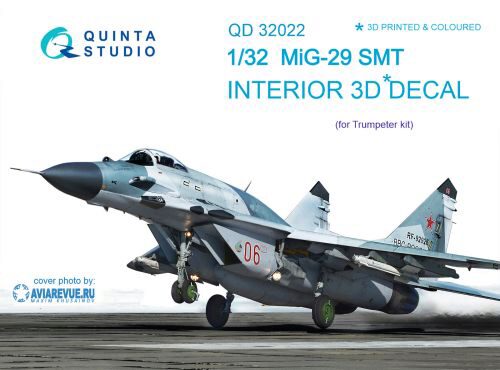 Quinta Studio QD32022 1/32 MiG-29SMT 3D-Printed & coloured Interior on decal paper (for Trumpeter kit)
