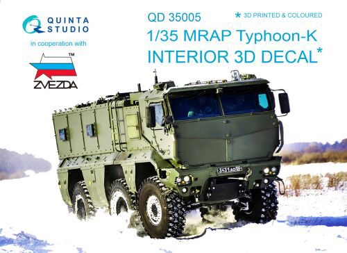 Quinta Studio QD35005 1/35 MRAP Typhoon-K 3D-Printed & coloured Interior on decal paper (for Zvezda kits)
