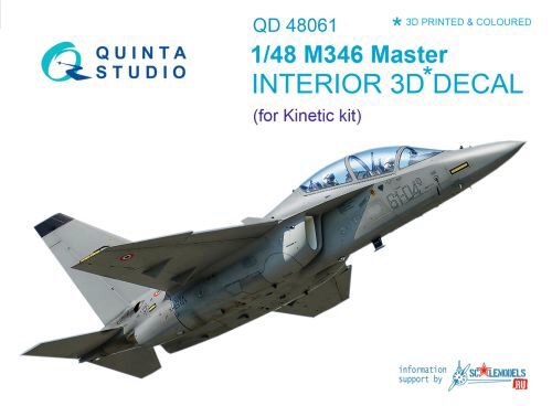 Quinta Studio QD48061 1/48 M346 Master 3D-Printed & coloured Interior on decal paper (for Kinetic kit)