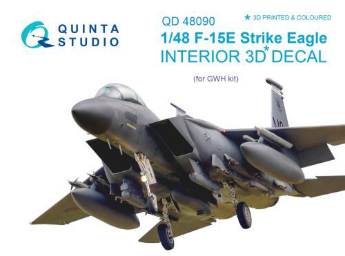 Quinta Studio QD48090 1/48 F-15E 3D-Printed & coloured Interior on decal paper (for GWH kit)