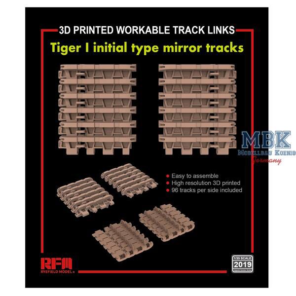 RYE FIELD MODEL 2019 Tracks forTiger I initial type mirror (3D printed)
