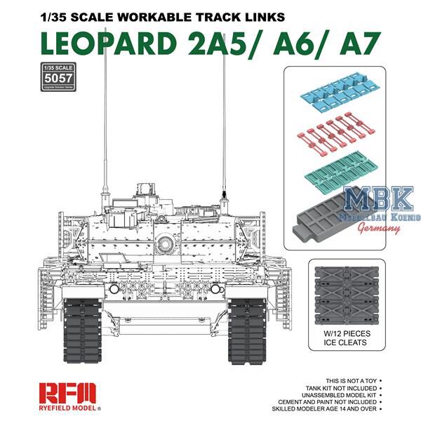 RYE FIELD MODEL 5057 Leopard 2 A5/A6/A7 workable track links