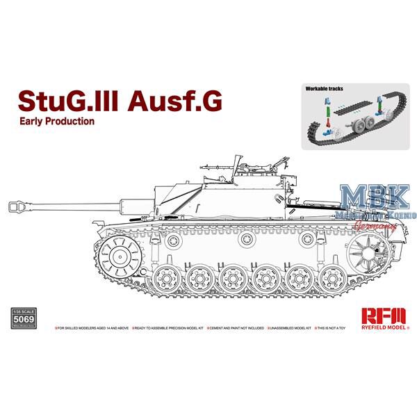RYE FIELD MODEL 5069 StuG III Ausf. G early with Workable tracks