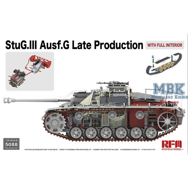 RYE FIELD MODEL 5088 StuG.III Ausf.G Late Production with full interior