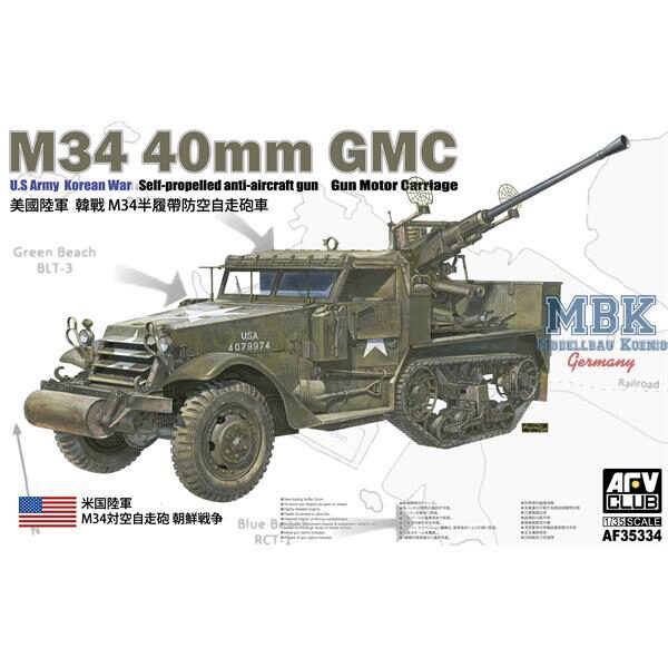 AFV Club 35334 M34 40mm Gun Motor Carriage  Korean War 
