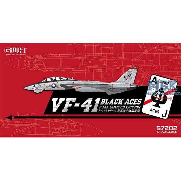 GREAT WALL HOBBY S7202 US Navy F-14A VF-41 "Black Aces" Tomcat - limited