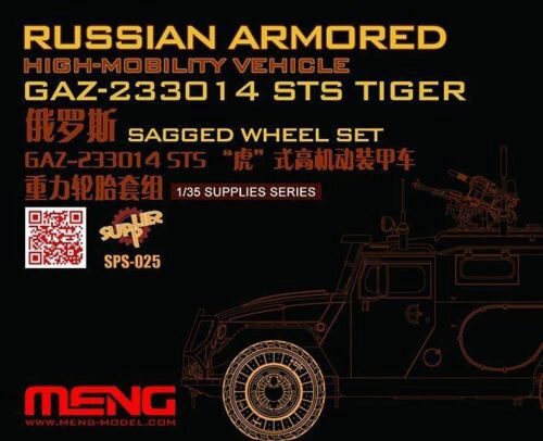 MENG-Model SPS-025 Russian Armored High-mobility VehicleGAZ 233014STS Tiger Sagged WheelSet