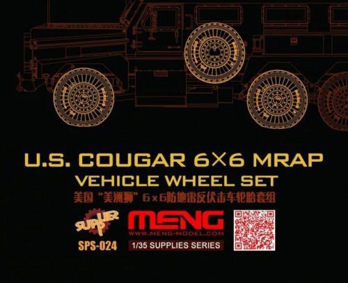 MENG-Model SPS-024 1/35 Cougar 6x6 MRAP, Reifen-Set, Resin