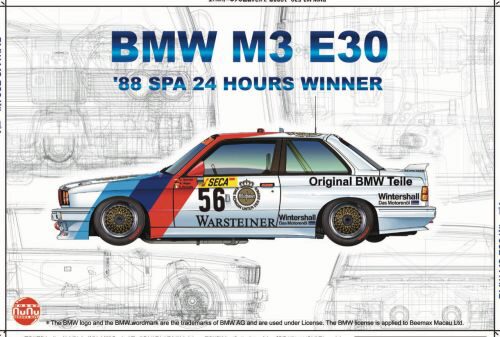 NUNU-BEEMAX PN24017 BMW M3 E30 88 Spa 24 Hours Winner