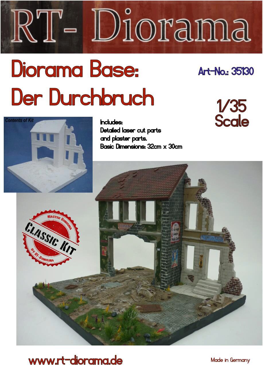 RT-DIORAMA 35130k Diorama-Base: Der Durchbruch [Keramic]