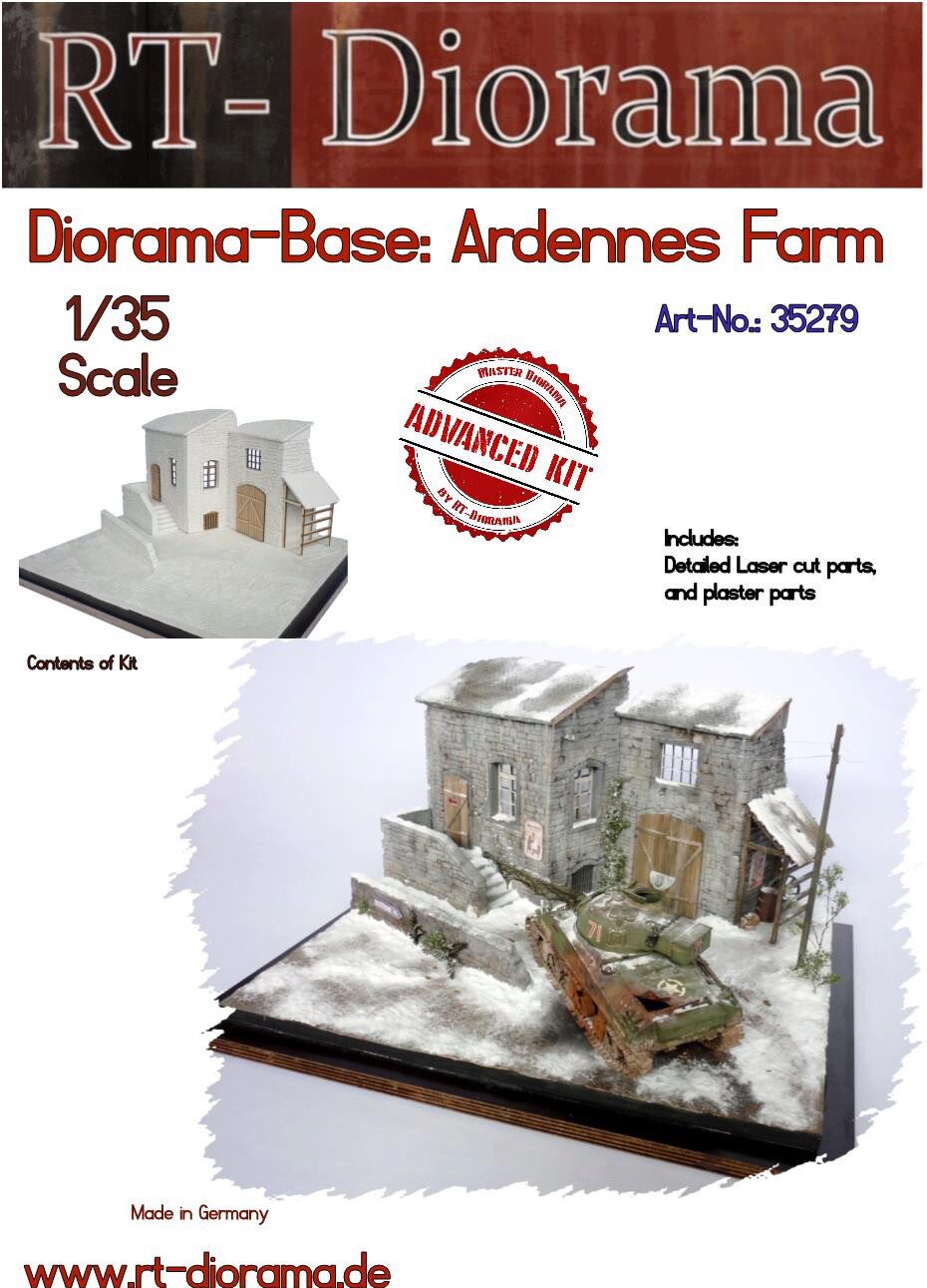 RT-DIORAMA 35279k Diorama-Base: Ardennes Farm [Keramic]