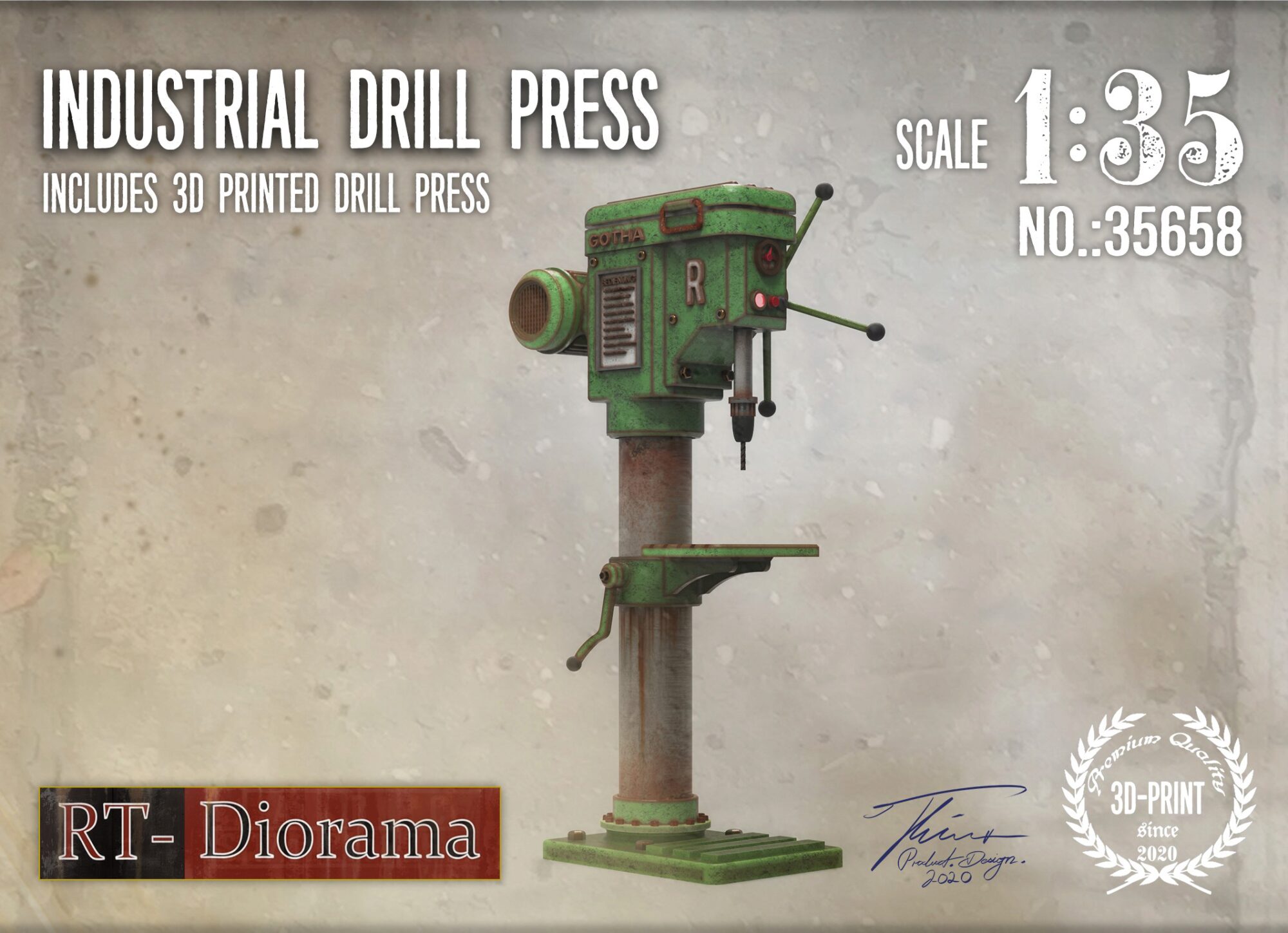 RT-DIORAMA 35658 Industrial Drill Press