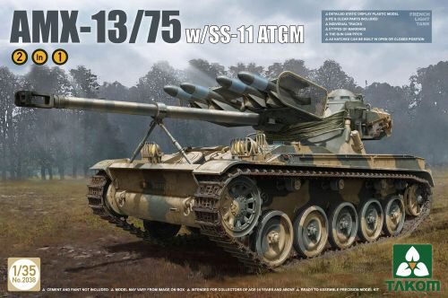 Takom 2038 French Light Tank AMX w. SS-11 ATGM 2in1