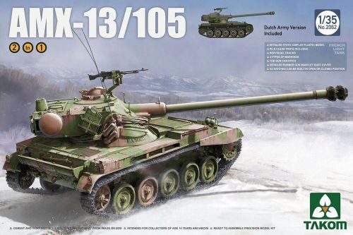 Takom 2062 French Light Tank AMX-13/105  2 in 1