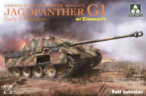 Takom 2125 Jagdpanther G1 early production German Tank Destroyer Sd.Kfz.173 w/Zimmerit/full inter