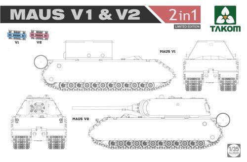 Takom 2050X WWII  Maus V1  2 in 1 (Limited Edition)