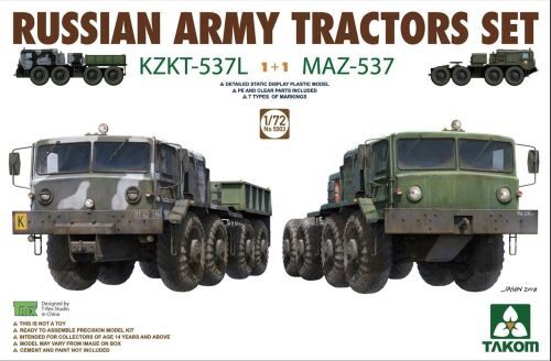 Takom 5003 Russian Army Tractors KZKT-537L & MAZ537 1+1