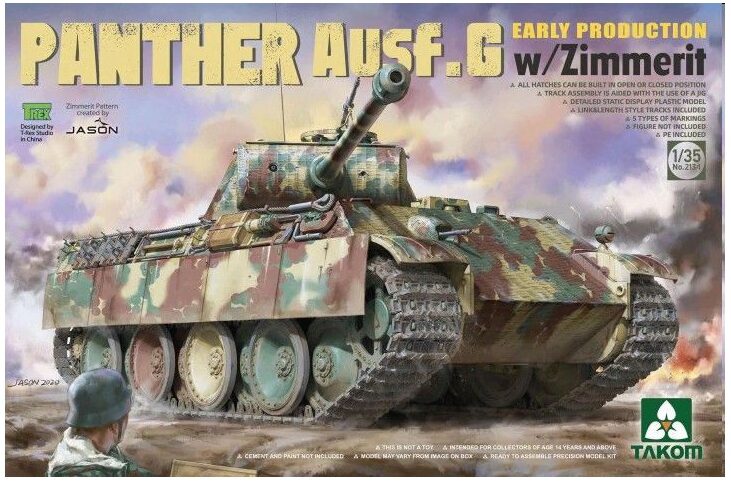 Takom 2134 Panther Ausf.G Early Production w/Zimmerit