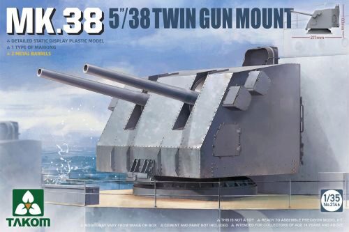 Takom 2146 MK.38 5/38 TWIN GUN MOUNT (Metal barrel)