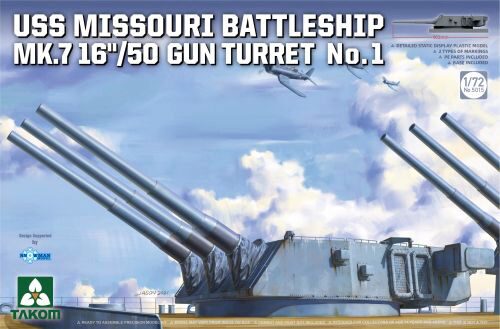 Takom 5015 USS MISSOURI BATTLESHIP  MK.7 16/50 GUN TURRET No.1