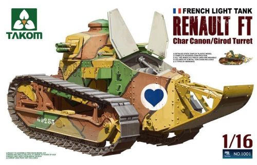 Takom TAK1001 French Light Tank Renault FT char canon/Girod turret Girod Turret