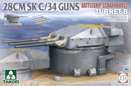 Takom TAK5016 BATTLESHIP SCHARNHORST Tur. B 28CMSK C/34GUNS