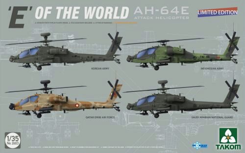 Takom 2603 E OF THE WORLD AH-64E ATTACK HELICOPTER (LIMITED EDITION)