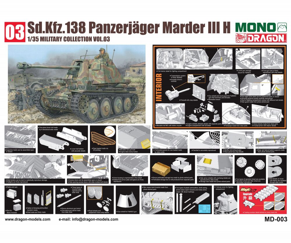Dragon 0003 1:35 Sd.Kfz.138 Panzerjäger Marder III H
