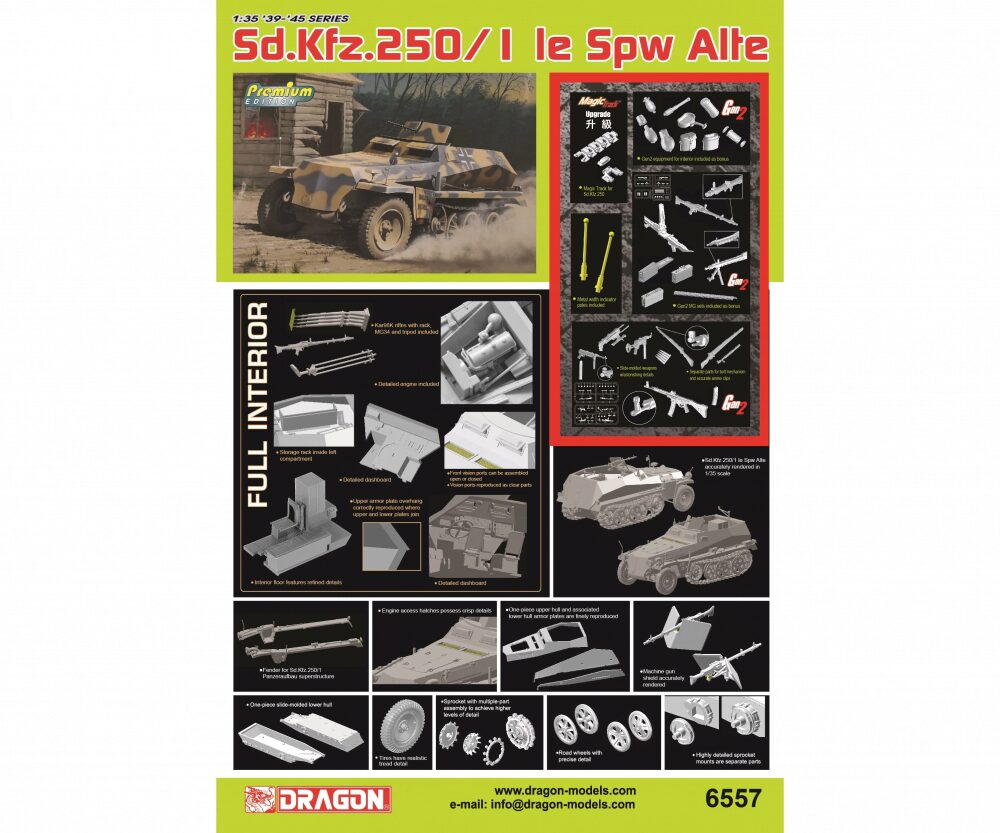 Dragon 6557 1:35 Sd.Kfz.250/1 le SPW Alte