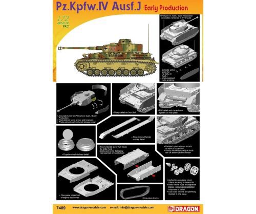 Dragon 7409 Pz.Kpfw.IV Ausf.J Early Production