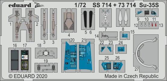 Eduard Accessories 73714 Su-35S for Great Wall Hobby