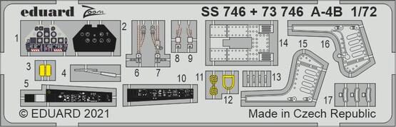 Eduard Accessories SS746 A-4B 1/72 for FUJIMI / HOBBY 2000