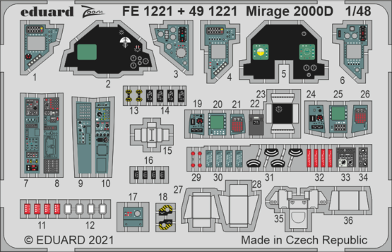 Eduard Accessories FE1221 Mirage 2000D 1/48 KINETIC