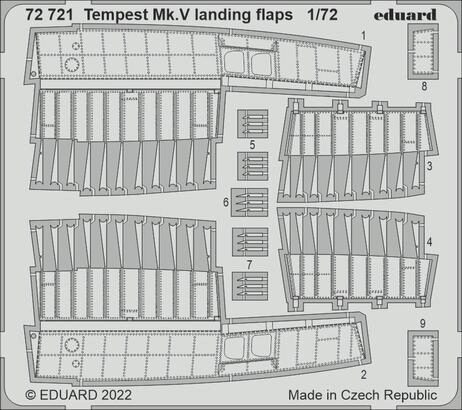 Eduard Accessories 72721 Tempest Mk.V landing flaps 1/72