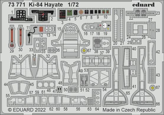 Eduard Accessories 73771 Ki-84 Hayate 1/72