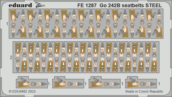 Eduard Accessories FE1287 Go 242B seatbelts STEEL 1/48