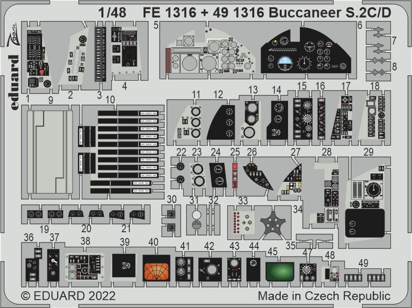 Eduard Accessories 491316 Buccaneer S.2C/D for AIRFIX
